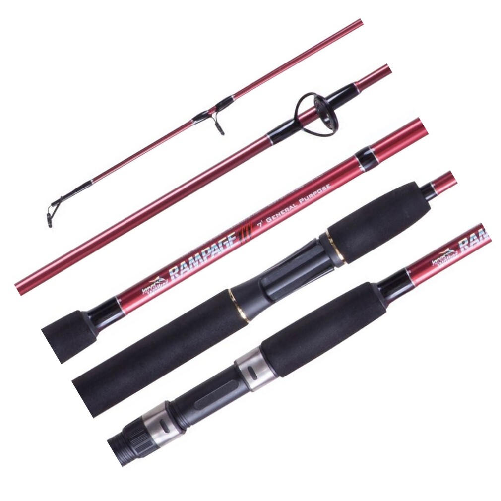 6'6 Jarvis Walker Rampage 4-7kg Spin Fishing Rod - 2 Piece Boat Rod