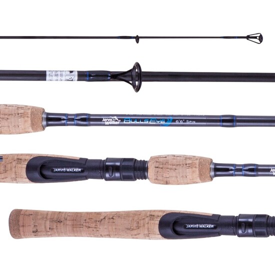6'6 Jarvis Walker Bullseye 2-4kg Spinning Rod - 2 Pce Spin Rod With Cork Grips - Image 2