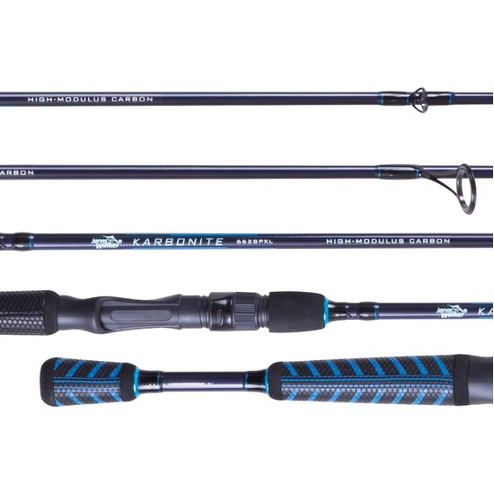 6'10 Jarvis Walker Karbonite 2-4kg Spin Rod-2 Pce High-Modulus 24 Ton Carbon Rod - Image 2