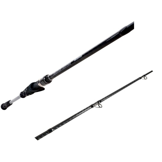 Bone Black River Hi-Modulus Graphite Baitcaster Fishing Rod - Image 2