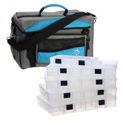 Jarvis Walker Large Fishing Tackle Bag With 5 Lure Trays - Fishing Lure Bag