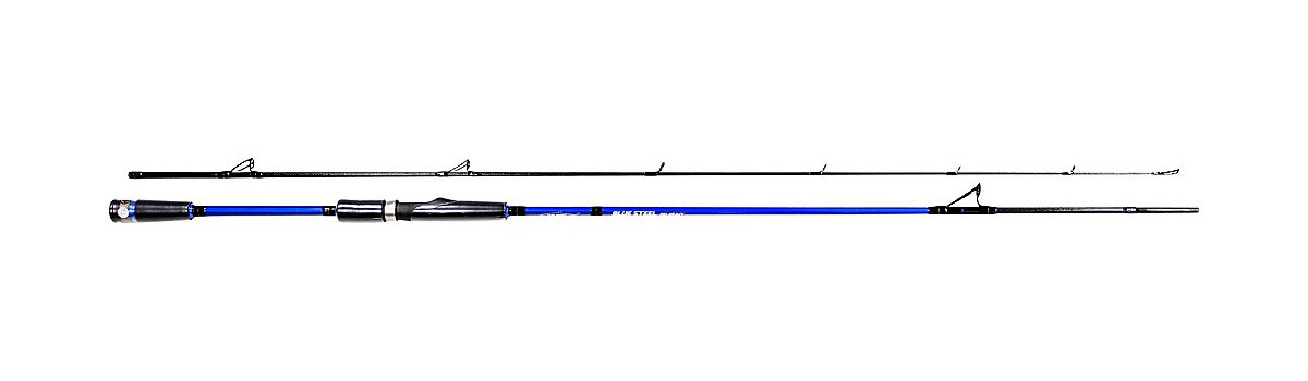 Wilson Blue Steel 2 Piece Fishing Rod - Metallic Blue Spin Rod